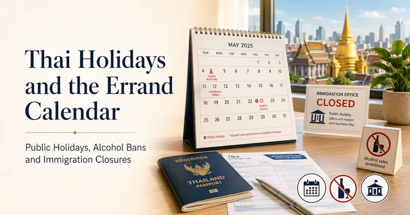 Thai Holidays and the Errand Calendar: Public Holidays, Alcohol Bans and Immigration Closures