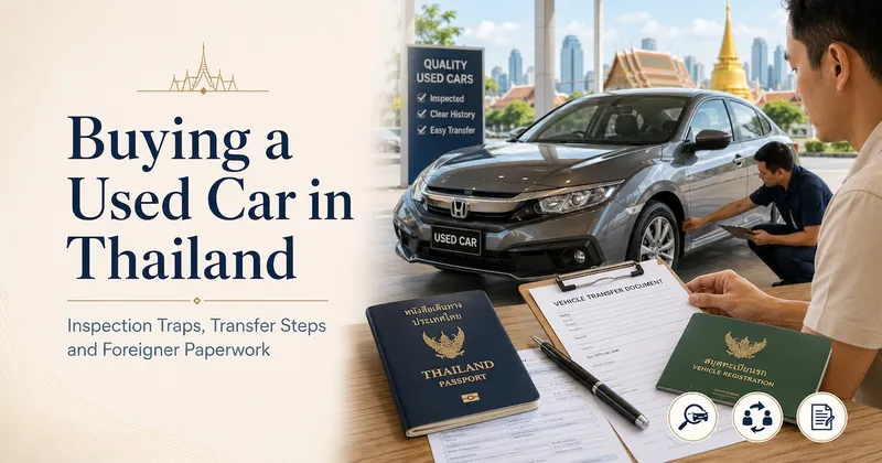 Buying a Used Car in Thailand: Inspection Traps, Transfer Steps and Foreigner Paperwork