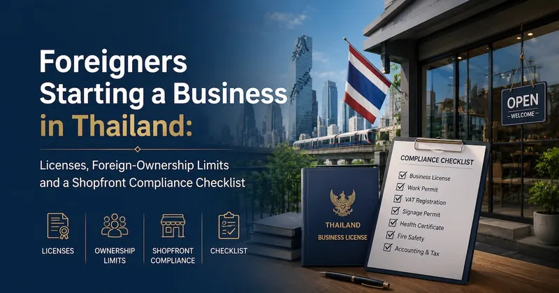 Foreigners Starting a Business in Thailand: Licenses, Foreign-Ownership Limits and a Shopfront Compliance Checklist