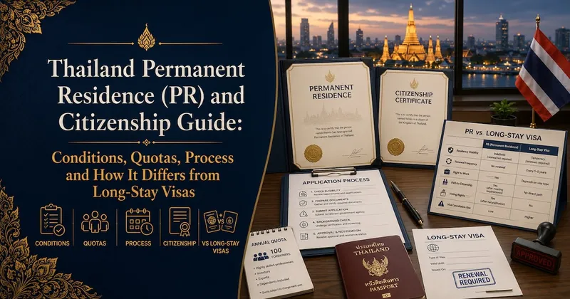 Thailand Permanent Residence (PR) and Citizenship Guide: Conditions, Quotas, Process and How It Differs from Long-Stay Visas