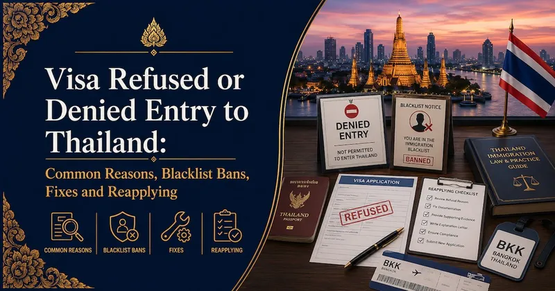 Visa Refused or Denied Entry to Thailand: Common Reasons, Blacklist Bans, Fixes and Reapplying