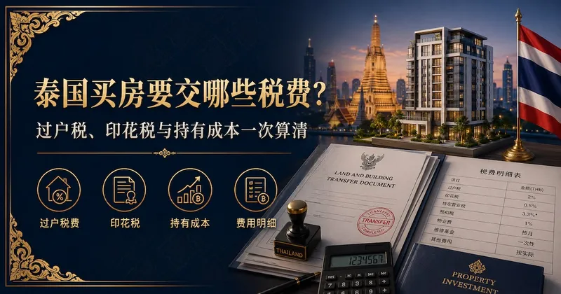 泰国买房要交哪些税费?过户税、印花税与持有成本一次算清