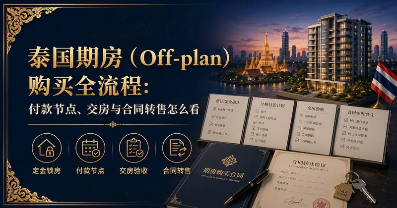 泰国期房(Off-plan)购买全流程:付款节点、交房与合同转售怎么看