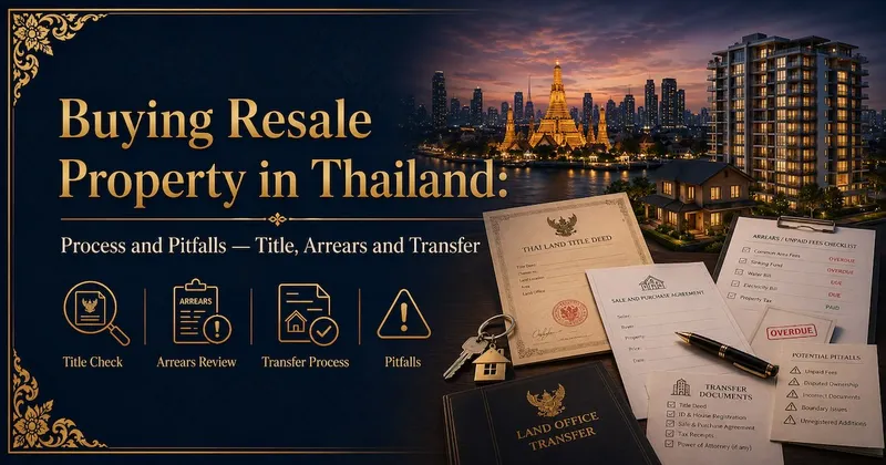 Buying Resale Property in Thailand: Process and Pitfalls — Title, Arrears and Transfer