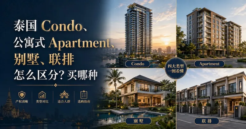 泰国 Condo、公寓式 Apartment、别墅、联排怎么区分?买哪种