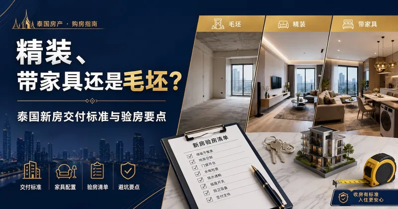 精装、带家具还是毛坯?泰国新房交付标准与验房要点