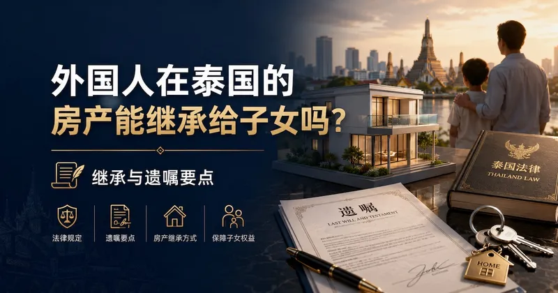 外国人在泰国的房产能继承给子女吗?继承与遗嘱要点