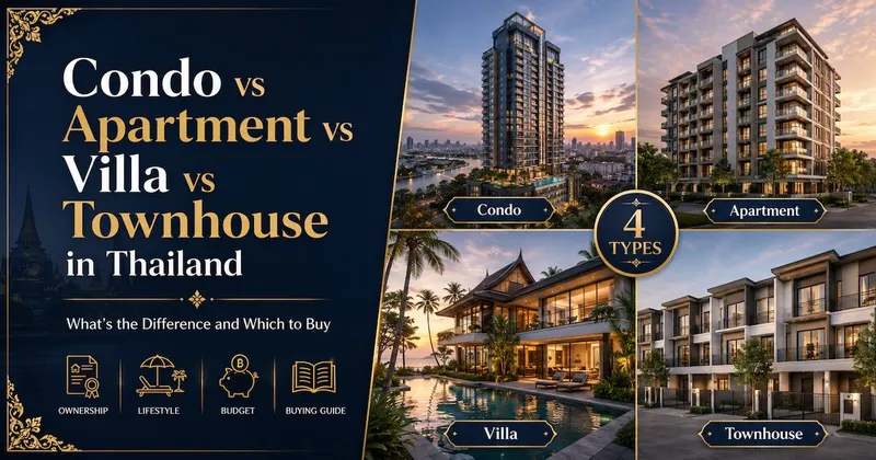 Condo vs Apartment vs Villa vs Townhouse in Thailand: What's the Difference and Which to Buy