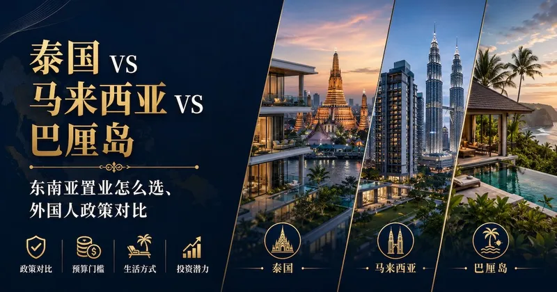 泰国 vs 马来西亚 vs 巴厘岛:东南亚置业怎么选、外国人政策对比