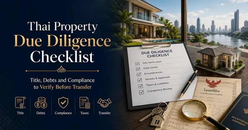 Thai Property Due Diligence Checklist: Title, Debts and Compliance to Verify Before Transfer