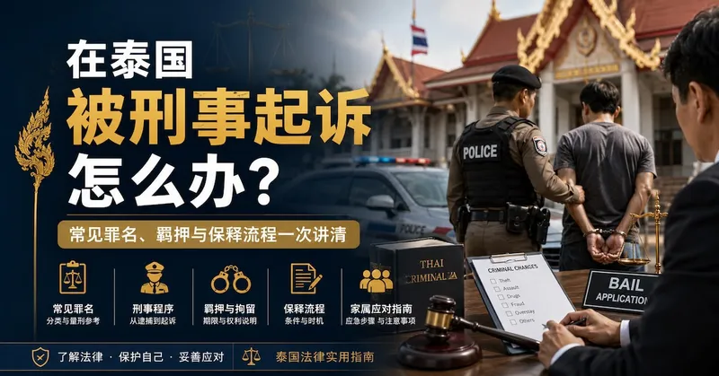 在泰国被刑事起诉怎么办?常见罪名、羁押与保释流程一次讲清