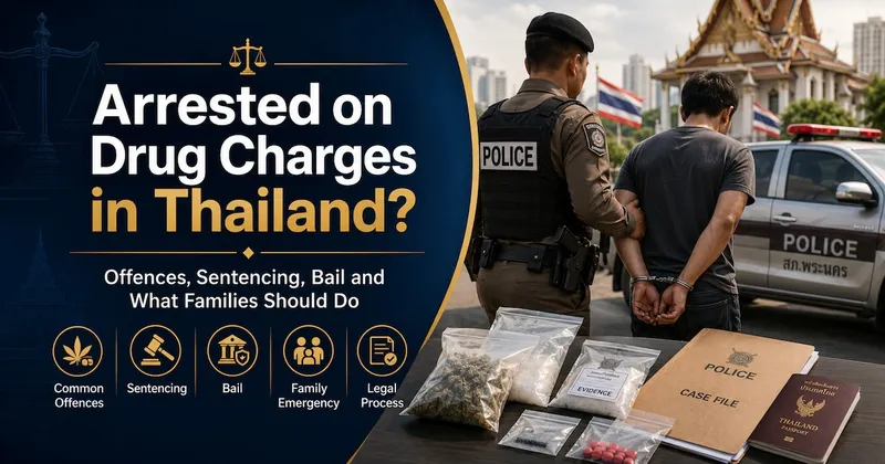 Arrested on Drug Charges in Thailand: Offences, Sentencing, Bail and What Families Should Do