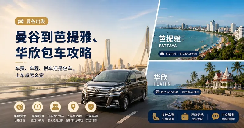 曼谷到芭提雅、华欣包车攻略:车费、车程、拼车还是包车、上车点怎么定