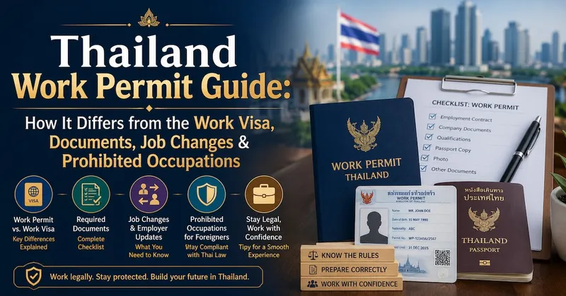 Thailand Work Permit Guide: How It Differs from the Work Visa, Documents, Job Changes & Prohibited Occupations