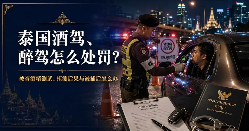泰国酒驾、醉驾怎么处罚?被查酒精测试、拒测后果与被捕后怎么办