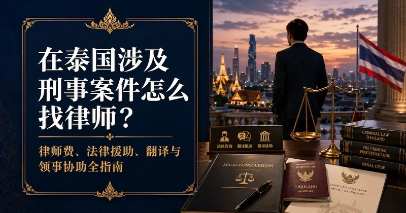 在泰国涉及刑事案件怎么找律师?律师费、法律援助、翻译与领事协助全指南