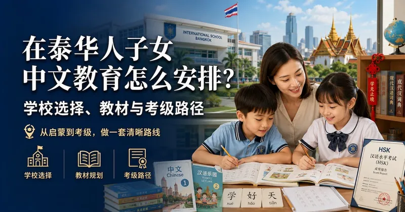 在泰华人子女中文教育怎么安排?学校选择、教材与考级路径