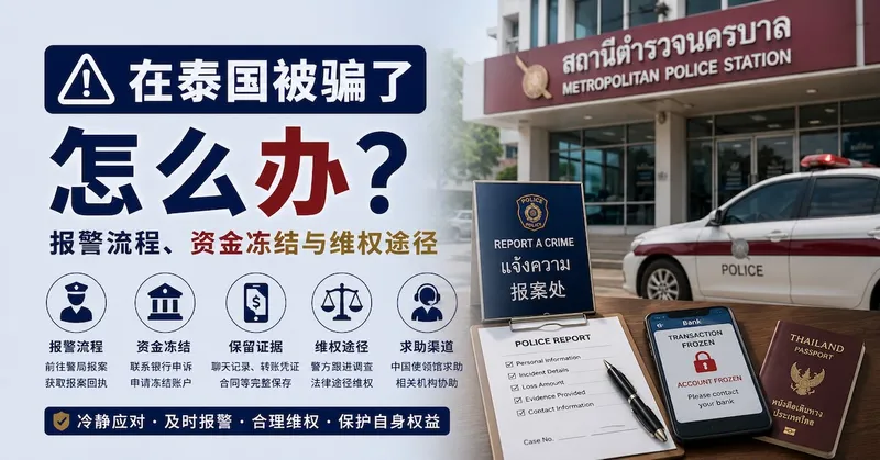 在泰国被骗了怎么办?报警流程、资金冻结与维权途径