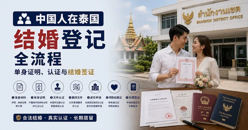 中国人在泰国结婚登记全流程:单身证明、认证与结婚签证