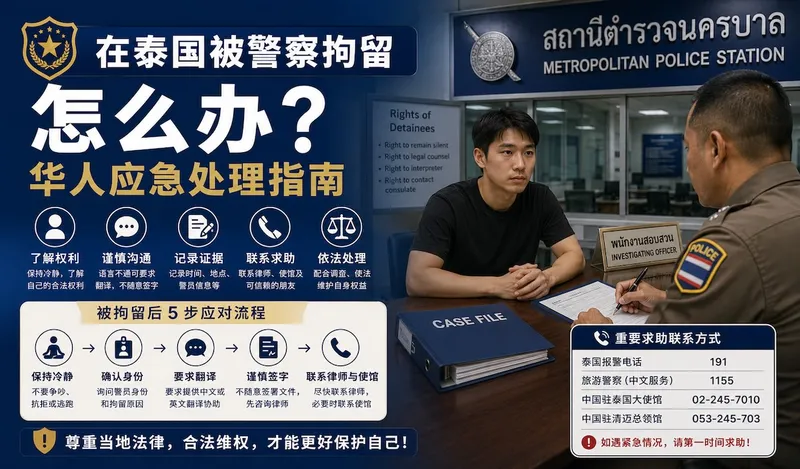 在泰国被警察拘留怎么办?华人应急处理指南