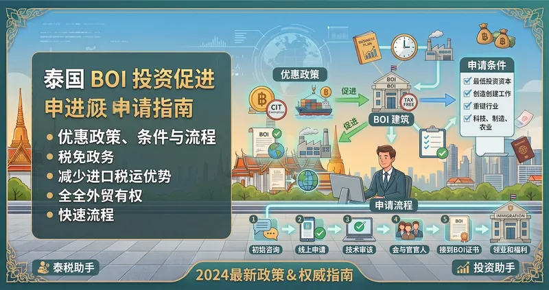 泰国 BOI 投资促进申请指南:优惠政策、条件与流程