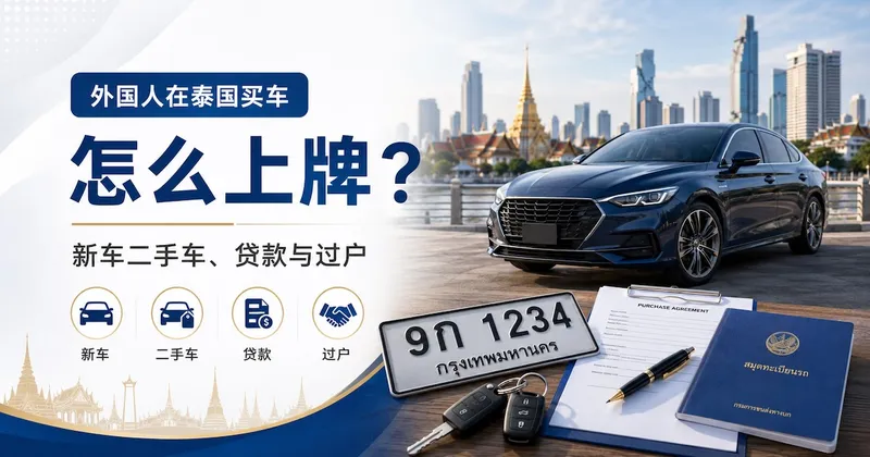 外国人在泰国买车上牌全攻略:新车二手车、贷款与过户