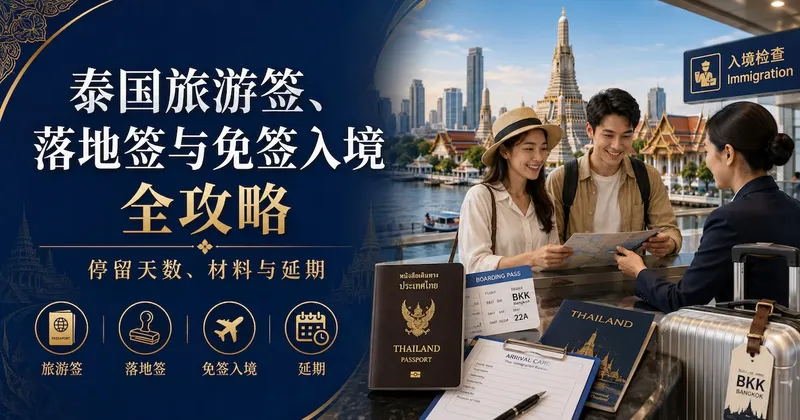 泰国旅游签、落地签与免签入境全攻略:停留天数、材料与延期