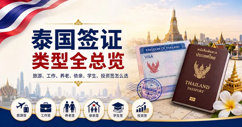 泰国签证类型全总览:旅游、工作、养老、依亲、学生、投资签怎么选