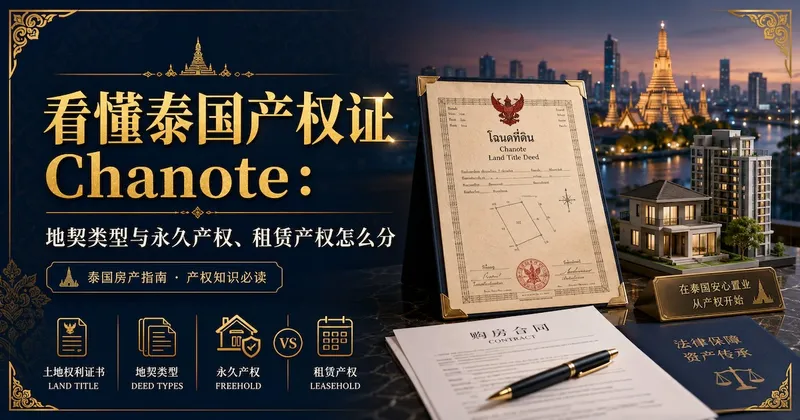 看懂泰国产权证 Chanote:地契类型与永久产权、租赁产权怎么分