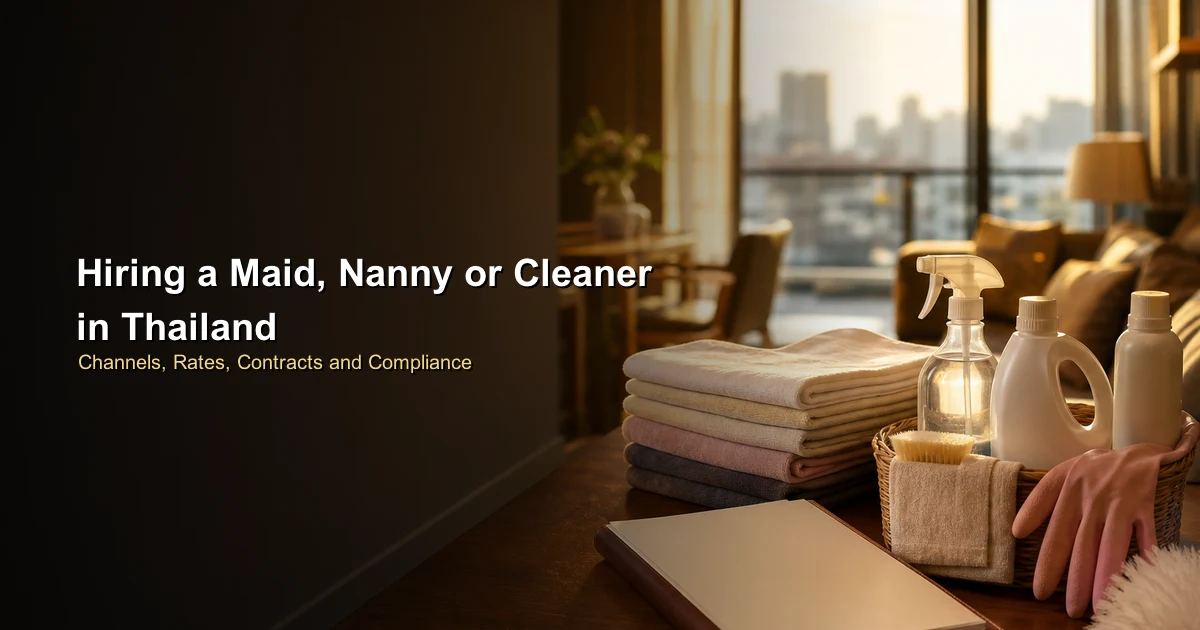 Hiring a Maid, Nanny or Cleaner in Thailand: Channels, Rates, Contracts and Compliance