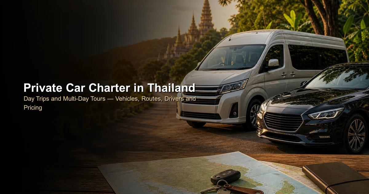 Private Car Charter in Thailand: Day Trips and Multi-Day Tours — Vehicles, Routes, Drivers and Pricing